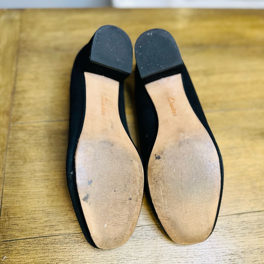 Collection By Clark’s Square Block Heel Slip on Suede Pumps - Picture 5 of 5